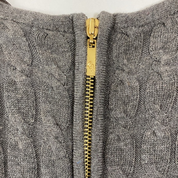 NWT Eliza J Cable Knit Sweater Dress Fit & Flare Medium Gray Size S - Picture 4 of 8